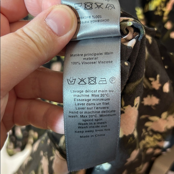 Zadig & Voltaire Twina Soft Crinkle Floral Roses Shirt size XS - Picture 6 of 8